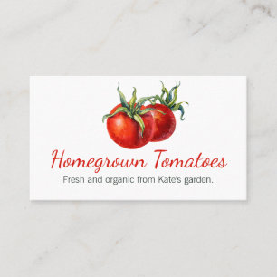 Carte De Visite Vente de tomates blanches à la maison