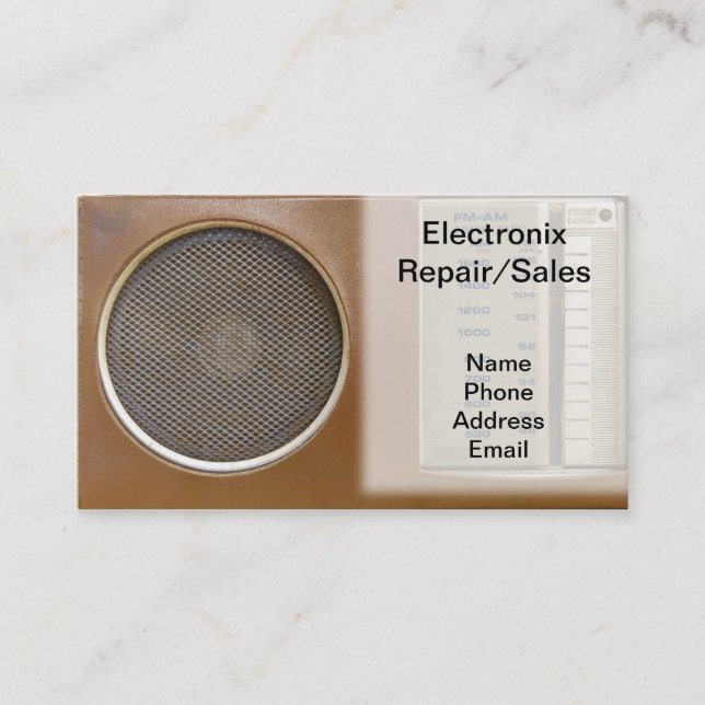 Carte De Visite Vente d'électronique grand public et service des (Devant)