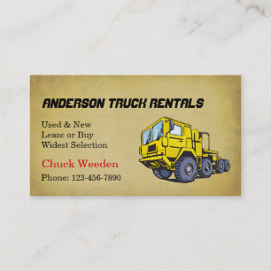 Carte De Visite Vente et location de camions