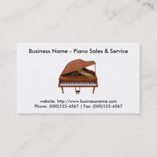 Carte de visite : Vente et service de pianos