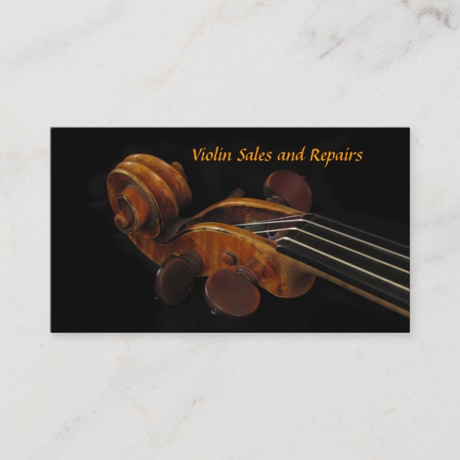 Carte De Visite Ventes et réparations de violon (Devant)