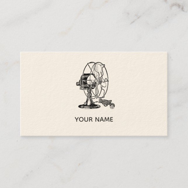 Carte De Visite Ventilateur Vintage (Devant)