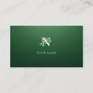 Carte De Visite Verde Nouveau