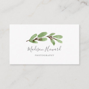 Carte De Visite Verdure gracieuse minimale
