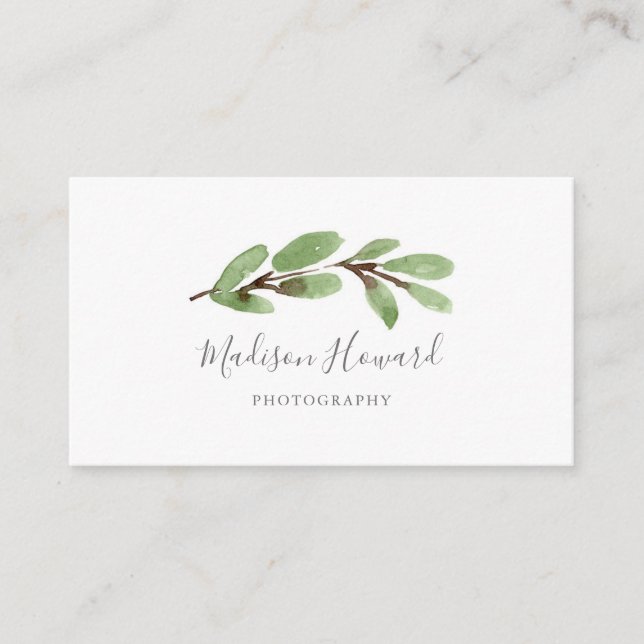 Carte De Visite Verdure gracieuse minimale (Devant)