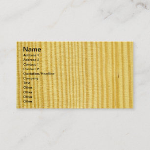 Carte De Visite Véritable Carolina Pine Veneer Bois