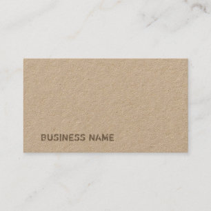 Carte De Visite Véritable Modèle papier Kraft Brown Texte désappro