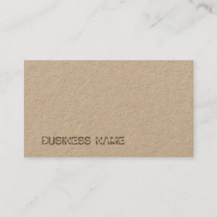 Carte De Visite Véritable Modèle papier Kraft Brown Texte désappro