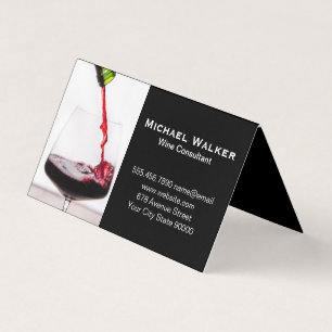 Carte De Visite Vernis De Verre À Vin