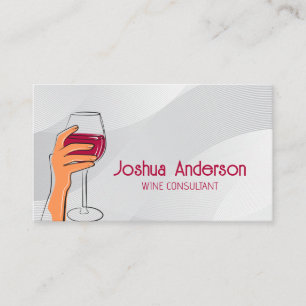 Carte De Visite Verre à main de vin