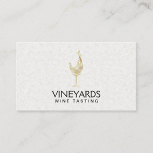 Carte De Visite Verre à vin Shimmer Or