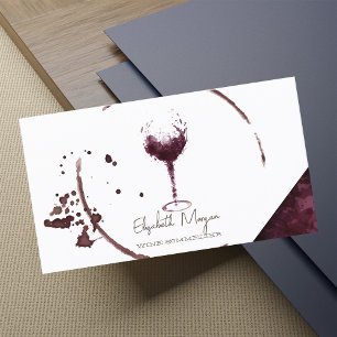 Carte De Visite Verre à vin tache de vin professionnel