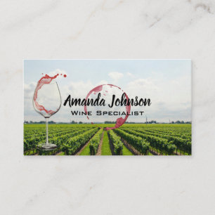 Carte De Visite Verre à vin   Vignoble