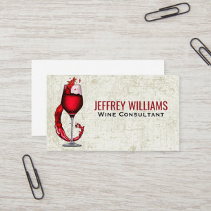 Carte De Visite Verre blanc rouge avec verrou