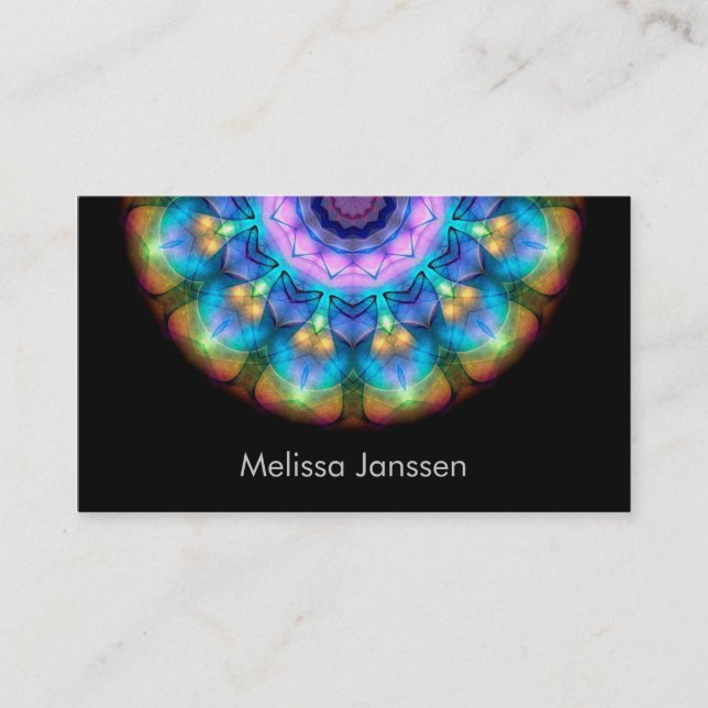 Carte De Visite Verre brûlé rougeoyant - Mandala (Devant)