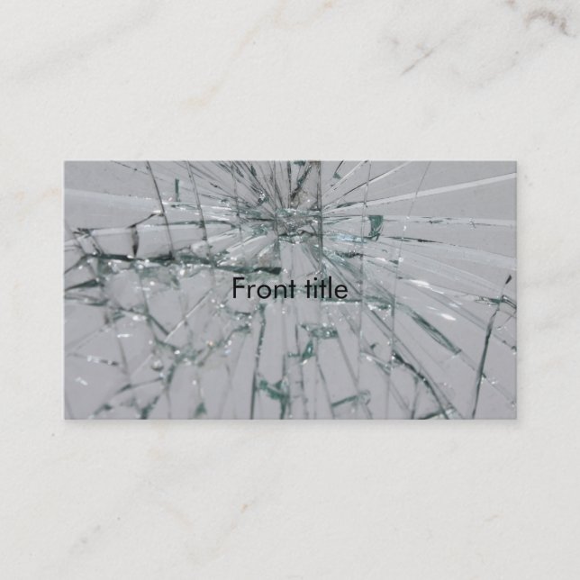 Carte De Visite Verre cassé (Devant)