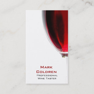 Carte De Visite Verre de vin avec le vin rouge 2