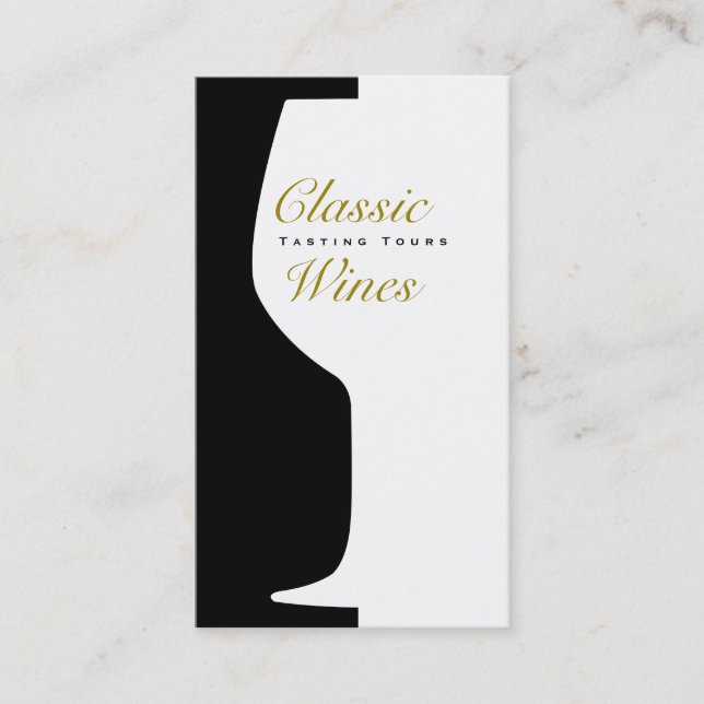 Carte De Visite Verre de vin | Comptoir (Devant)