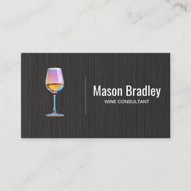 Carte De Visite Verre de vin | Consultant (Devant)