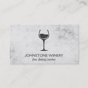 Carte De Visite Verre de vin   Rustique