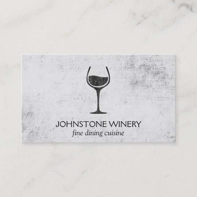 Carte De Visite Verre de vin | Rustique (Devant)