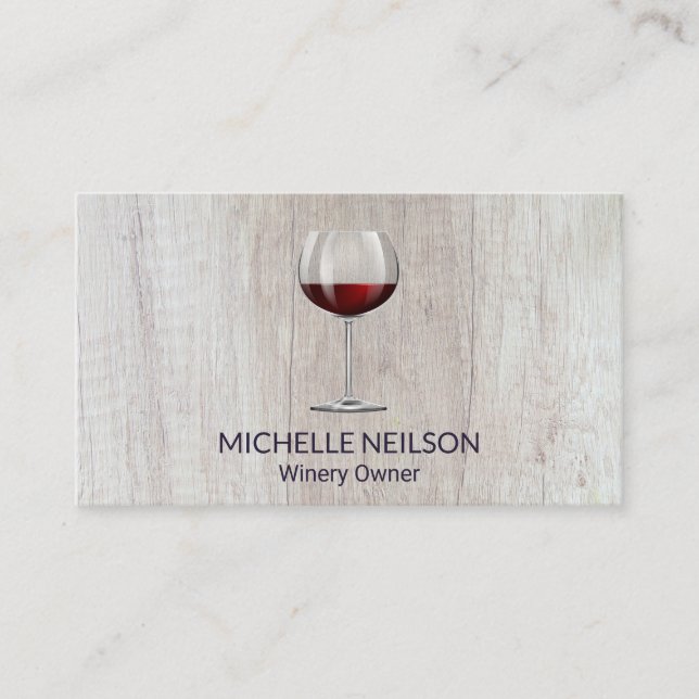 Carte De Visite Verre de vin | Vin rouge (Devant)