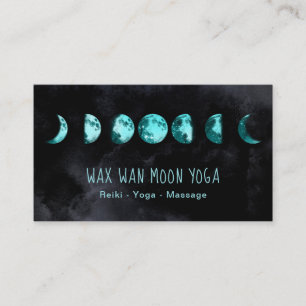 Carte De Visite *~* Verre lunaire Vanne pleine TURQUOISE Lune BLEU