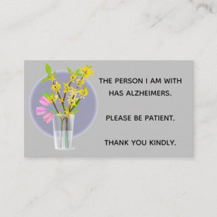 Carte De Visite Verre Modifiable Avec Fleurs S'Il Vous Plaît Soit