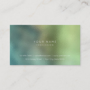 Carte De Visite Verre Ripplé Turquoise Grass vert Ombre Styliste V