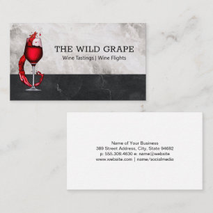 Carte De Visite Verre rouge pour verre à vin