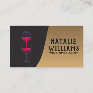 Carte De Visite Verres de vin rouge