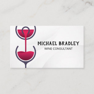 Carte De Visite Verres de vin rouge