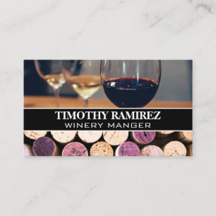 Carte De Visite Verres de vin variétal Corks