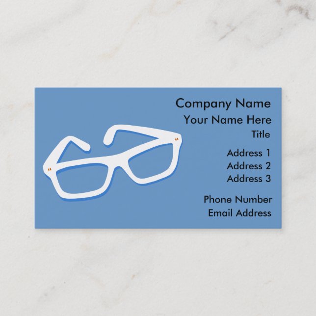 Carte De Visite Verres nerd frais (Devant)