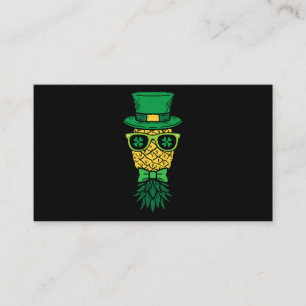 Carte De Visite Vers le bas Ananas Leprechaun Jour de la Saint Pat