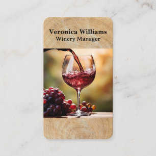 Carte De Visite Versement d'un verre de vin   Dégustations