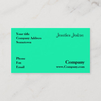 Carte De Visite Vert