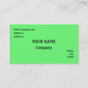 Carte De Visite Vert