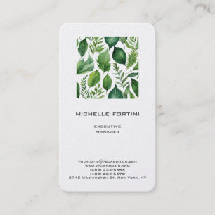 Carte De Visite Vert Attrayant Moderne Minimaliste Chic