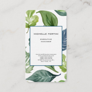 Carte De Visite Vert Attrayant Moderne Minimaliste Linge Chic