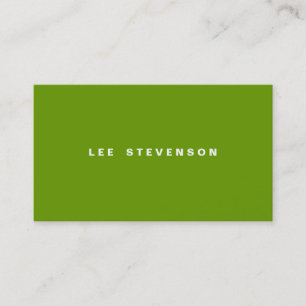 Carte De Visite Vert chaux minimaliste moderne