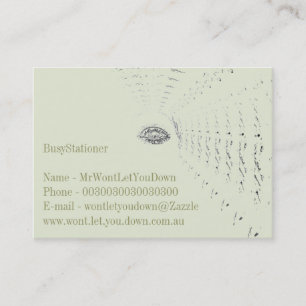 Carte de visite vert chic