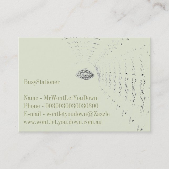 Carte de visite vert chic (Devant)