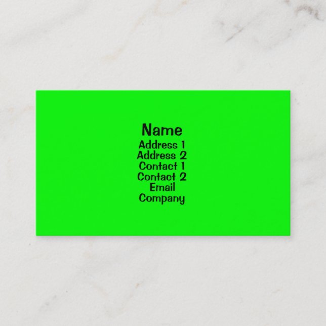 Carte De Visite Vert clair (Devant)