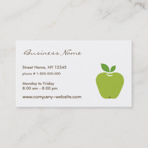 Carte de visite vert d'Apple