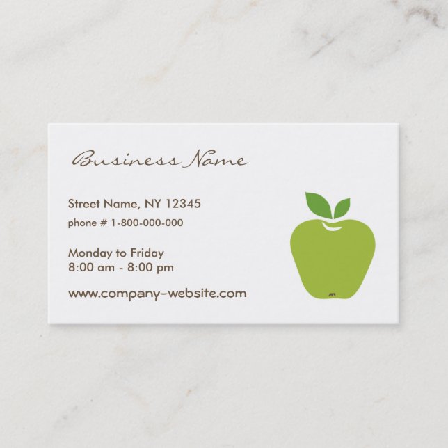 Carte de visite vert d'Apple (Devant)
