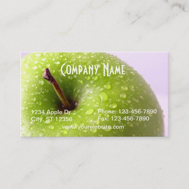 Carte de visite vert d'Apple (Devant)