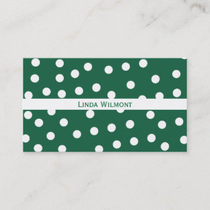 Carte de visite vert de à petits pois