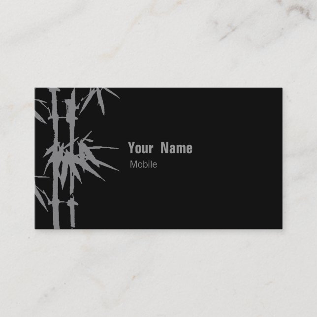 Carte De Visite Vert de bambou (Devant)