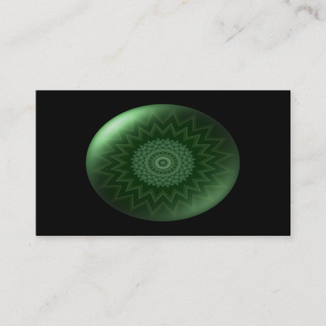 Carte de visite vert de Chakra de coeur (Devant)